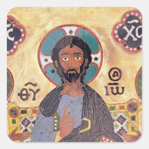 Christ enthusironisiert quadratischer aufkleber