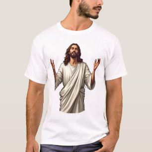 Christ Erlöser Hände Vintage Gravur T-Shirt 2