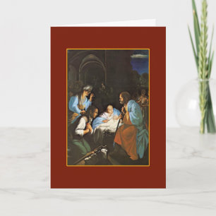 Christ est né - Carte de Noël Vintage