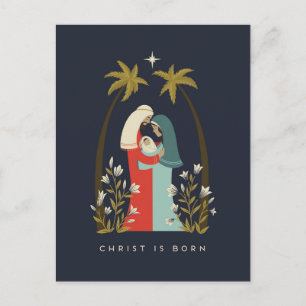 Christ est né carte de vacances
