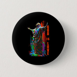 Christ God is Liebe Graffiti Design for Christlich Button