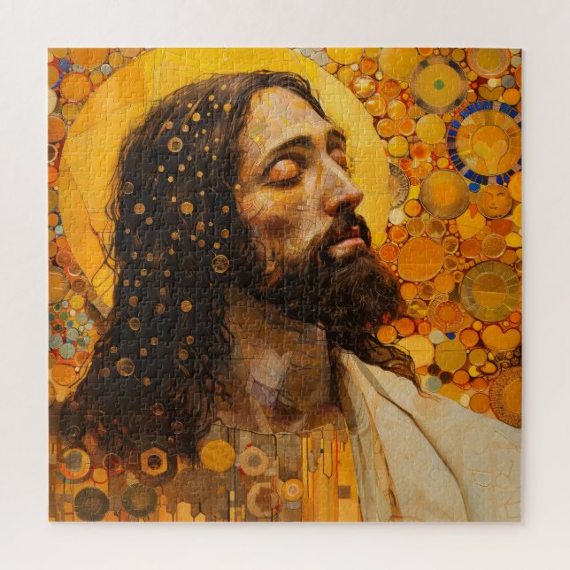 Christ Golden Abstract Art (Vertikal)