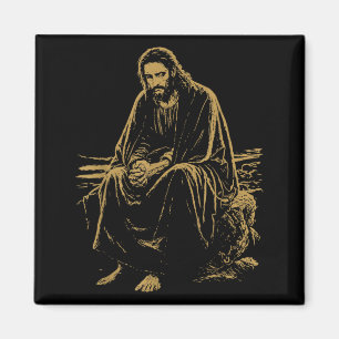 Christ in der Wüste Jesus Gebet Christliche Glaube Magnet