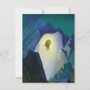 "Christ in der Wüste" von Nicholas Roerich Postkarte