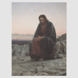Christ in the Desert by Ivan Kramskoy  Seidenpapier