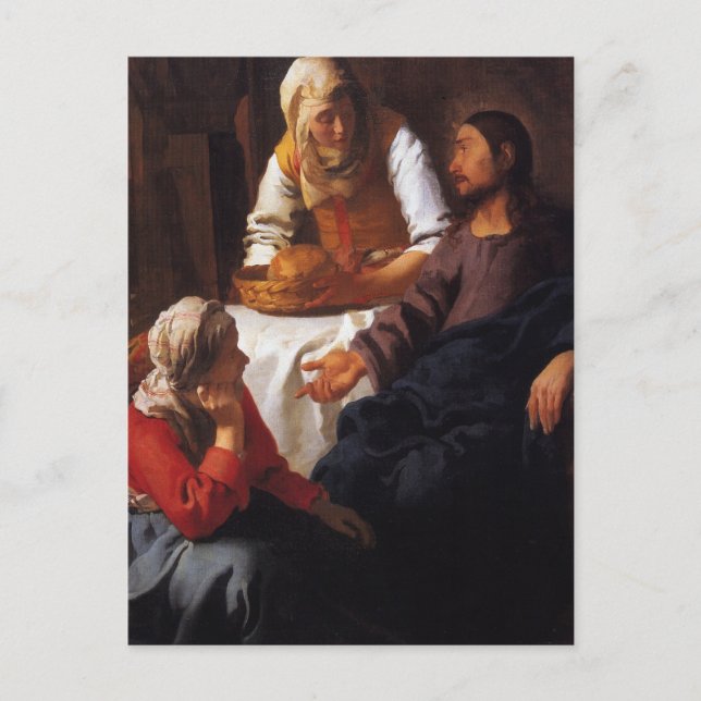 Christ in the House of Mary & Martha Postkarte (Vorderseite)