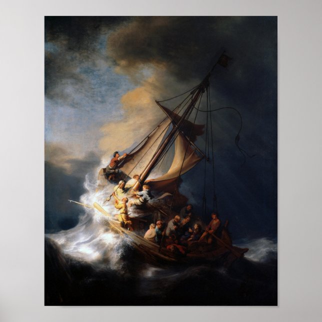 Christ in the Storm on the Sea of Galilee Poster (Vorne)