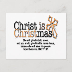 CHRIST IS CHRISTMAS FEIERTAGSPOSTKARTE