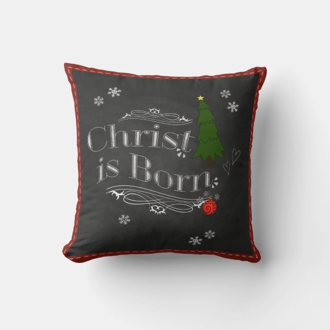 Christ ist Geboren Kissen (Vorderseite)