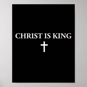 Christ ist König Christliches Kreuz Religiöse Jesu Poster