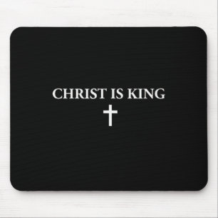 Christ ist König Christliches Kreuz Religiöser Jes Mousepad