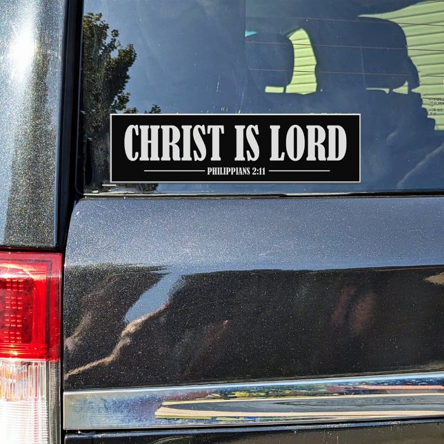 Christ ist Lord Black and White Vinyl Aufkleber (Von Creator hochgeladen)