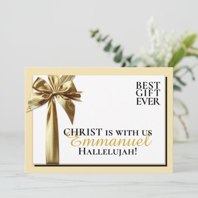 CHRIST IST MIT UNS BESTES Geschenk für Weihnachten (Stehend Vorderseite)