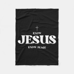 Christ kennt Jesus kennt Frieden Religion Gott Bib Fleecedecke