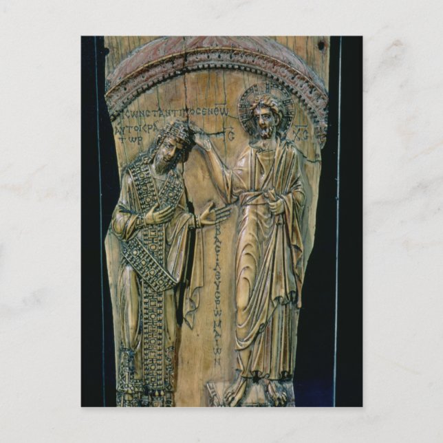 Christ Krönung des Kaisers Konstantin VII Postkarte (Vorderseite)