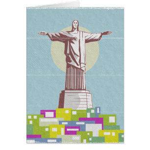 Christ le Rédempteur affiche de voyage Favela