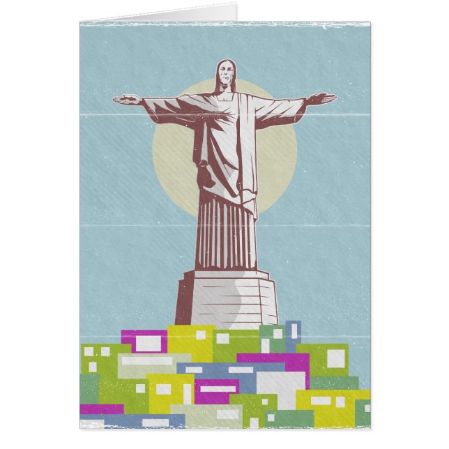 Christ le Rédempteur affiche de voyage Favela (Devant)