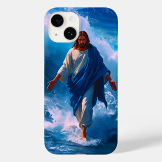 Christ marche sur le coque iphone d'eau