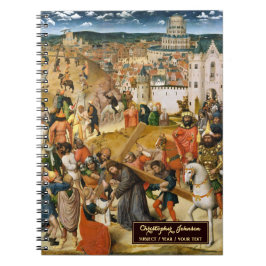 Christ mit der Cross Art Gold Monogram Sketch Notizblock