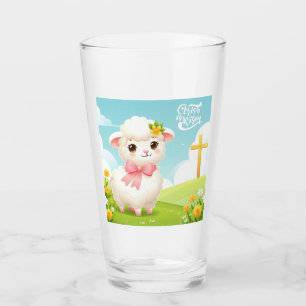 Christ/Ostern/Lamm/Kreuz Glas