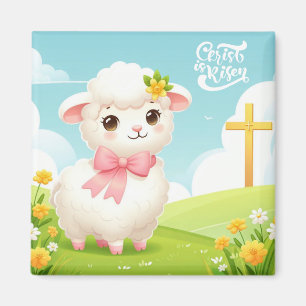Christ/Ostern/Lamm/Kreuz Magnet
