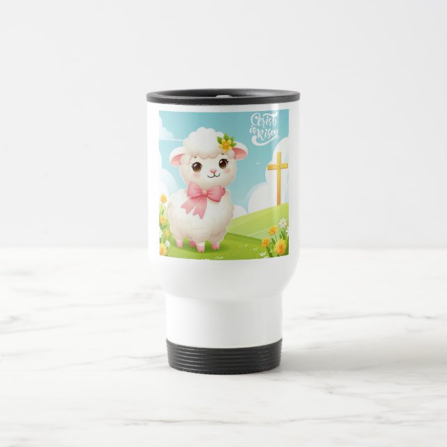 Christ/Ostern/Lamm/Kreuz Reisebecher (Mittel)