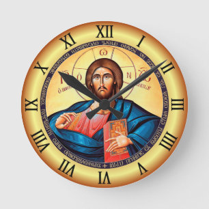 Christ Pantocrator Church St. Alexander Nevsky Runde Wanduhr