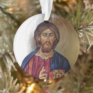 Christ Pantocrator Et Sainte Marie Theotokos