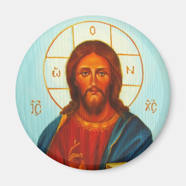 Christ Pantocrator Magnet d'icônes orthodoxes (Devant)