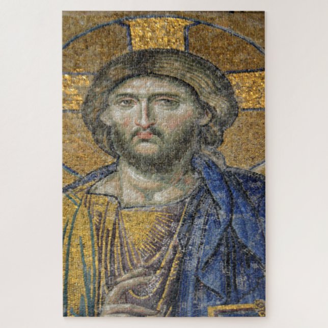 Christ Pantocrator Mosiac Iconic Religious Roman A (Vertikal)