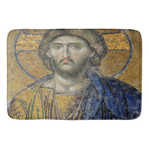 Christ Pantocrator Mosiac Iconic Religious Roman A Badematte