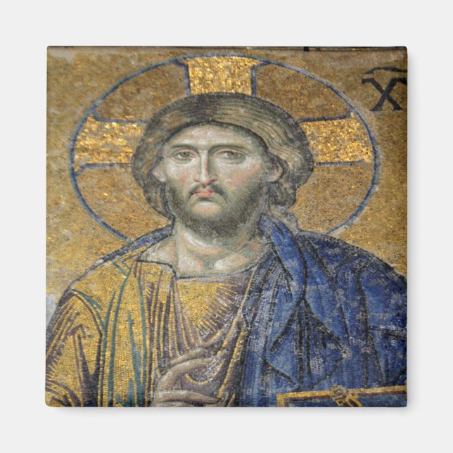 Christ Pantocrator Mosiac Iconic Religious Roman A Magnet (Vorne)