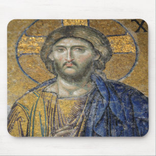 Christ Pantocrator Mosiac Iconic Religious Roman A Mousepad