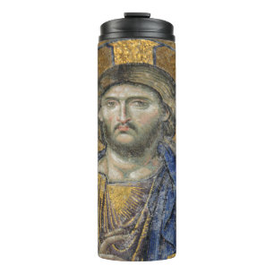 Christ Pantocrator Mosiac Iconic Religious Roman A Thermosbecher