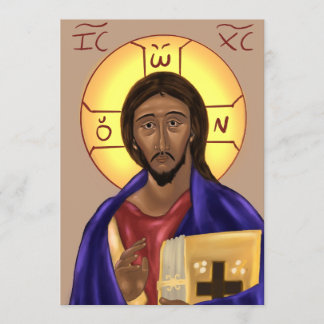 Christ Paper Icon Card Dankeskarte