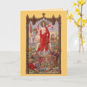 Christ ressuscité avec les soldats à la carte de P