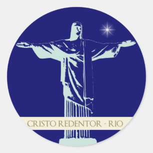 Christ Rio de Janeiro Runder Aufkleber