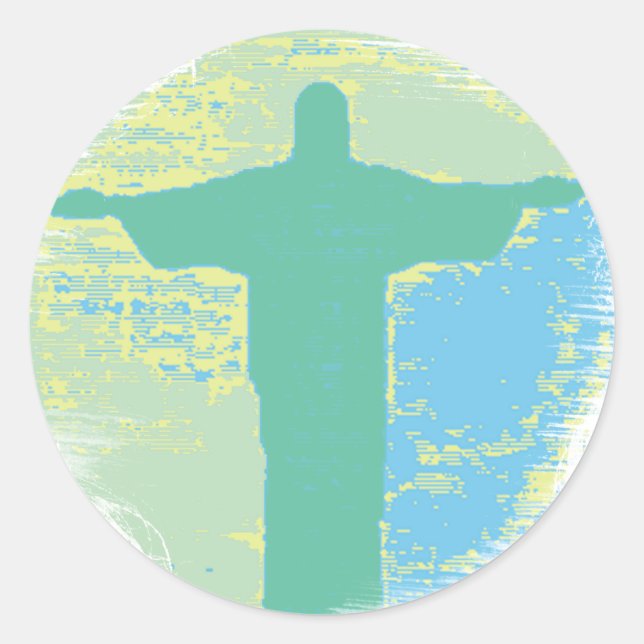 „Christ“ Rio Runder Aufkleber (Vorderseite)
