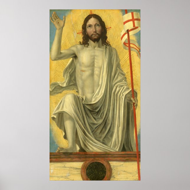 Christ Risen - Bergognone Kunstgedicht Poster (Vorne)