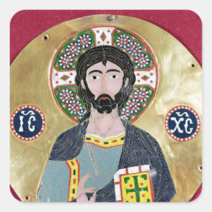 Christ Segen, 10.-11. Jahrhundert Quadratischer Aufkleber