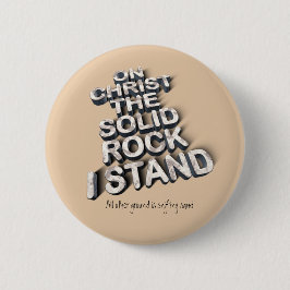 Christ Solid Rock christliche Bio-Zitat-Typografie Button