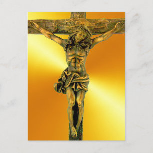 Christ sur la carte postale croisée