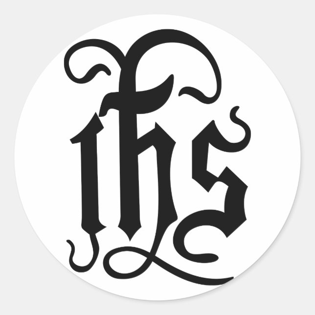 Christ Symbol Runder Aufkleber (Vorderseite)