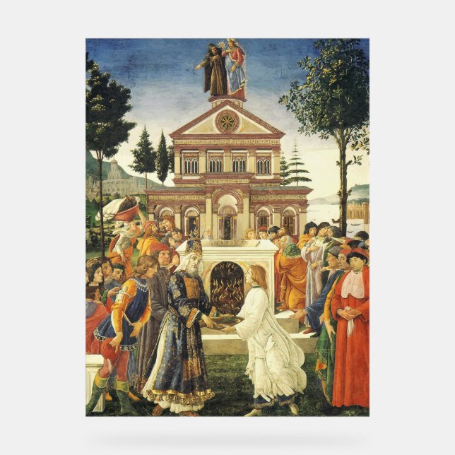 Christ-Tempel von Sandro Botticelli Acrylschild (Vorderseite)