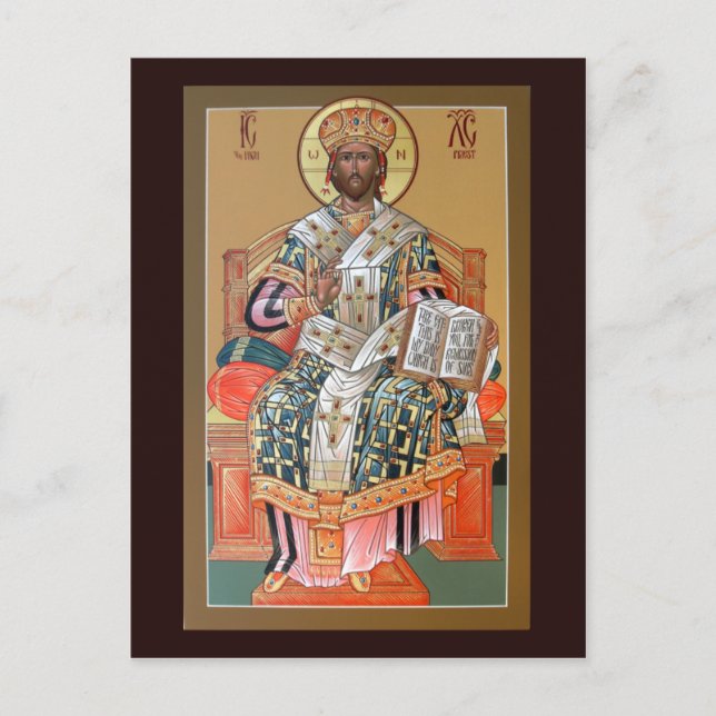 Christ the High Priest Prayer Card Postkarte (Vorderseite)