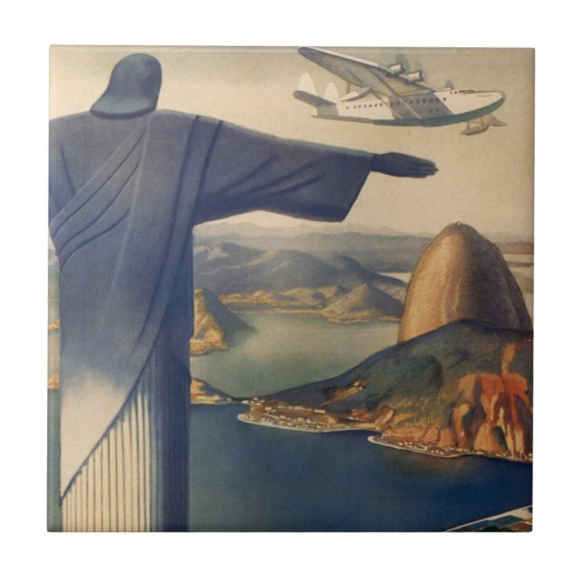 Christ the Redeemer Statue, Rio De Janeiro, Brasil Fliese (Vorderseite)