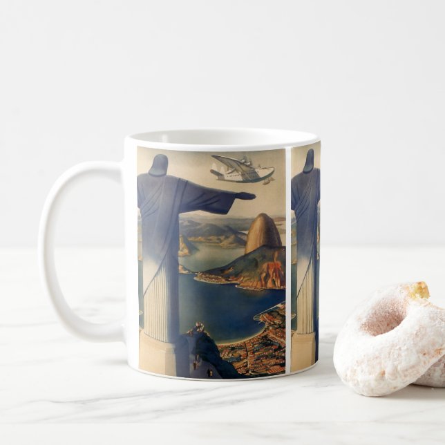 Christ the Redeemer Statue, Rio De Janeiro, Brasil Kaffeetasse (Mit Donut)
