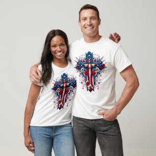 Christ und Country Floral Cross T-Shirt