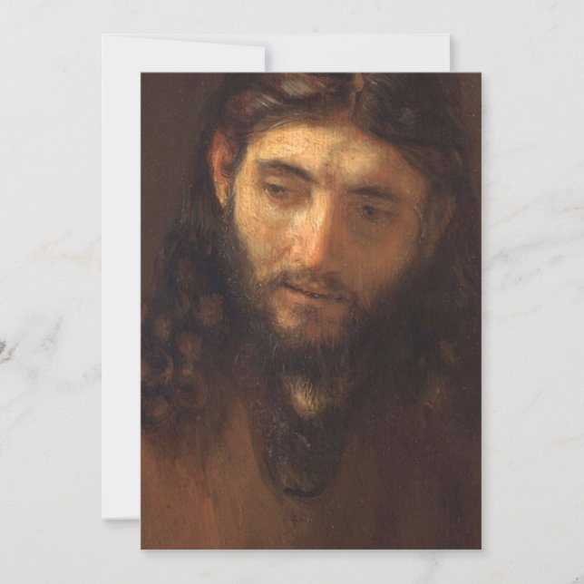 Christ von Rembrandt 1648 Einladung (Vorderseite)