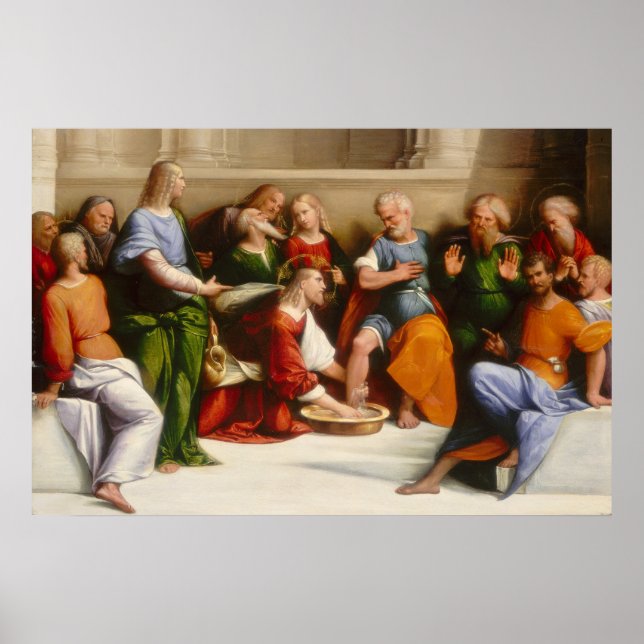 Christ Washing Feet - Garofalo Fine Art Poster (Vorne)